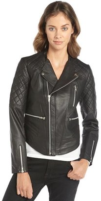 Walter black leather asymmetrical 'Mindy' leather jacket