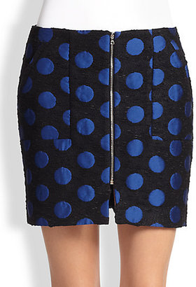 Suno Polka Dot Jacquard Mini Skirt