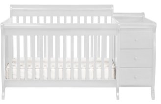 DaVinci Kalani Convertible 4-in-1 Baby Crib and Changer including Toddler Rail in White