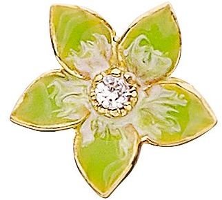 House of Fraser Story 925 flower charm with lime enamelling