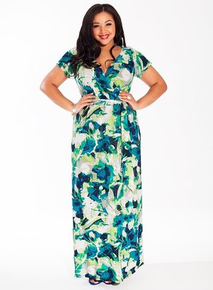 IGIGI Alison Plus Size Maxi Dress in Turquoise Dream