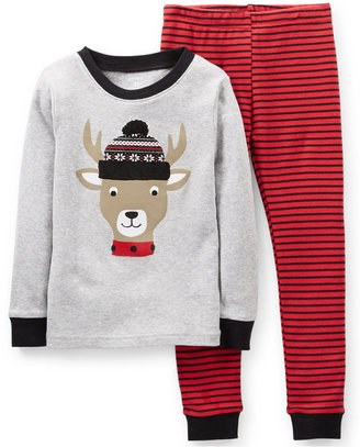 Carter's Little Boys' 2-Piece Fitted Cotton Holiday Pajamas