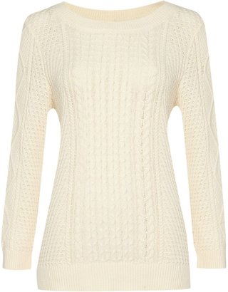 Lands' End Lofty Blend Cable Pullover