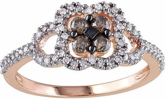 JCPenney MODERN BRIDE 1/2 CT. T.W. White and Champagne Diamond Rose Gold Ring