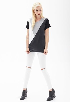 Forever 21 Geo Colorblocked Tee