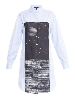 Marc by Marc Jacobs Stripe and space-print shirt tunic