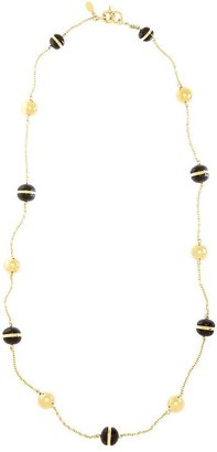 Brooks Brothers Gold and Black Bead Illusion Necklace