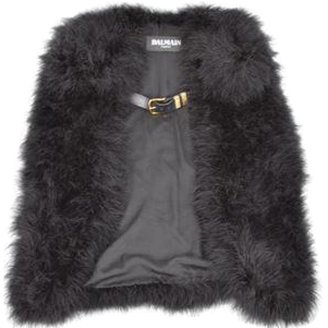Balmain Black Fur Jacket
