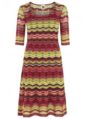 M Missoni Zigzag knit cotton blend dress
