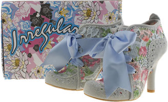 Irregular Choice Womens Pale Blue Abigails Party Floral Boots
