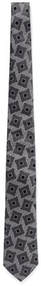 Armani Collezioni Woven rectangle pattern silk tie