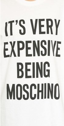 Moschino Cotton Jersey T-Shirt with Slogan