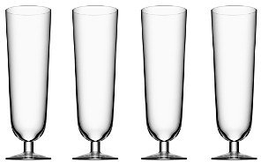 Orrefors Beer Collection Pilsner Glass, Set of 4