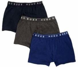 HUGO BOSS Solid Cotton Boxer Briefs, 3-Pack