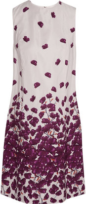 Suno Floral-print cotton-blend faille dress