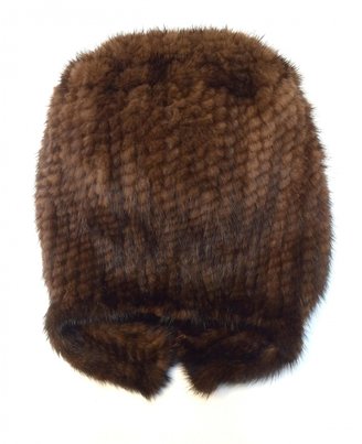 Yves Salomon Brown Fur Hat