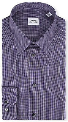 Armani Collezioni Gingham modern-fit single-cuff shirt