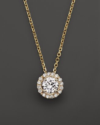 Bloomingdale's Diamond Halo Pendant Necklace in 14K Yellow Gold, .30 ct. t.w.