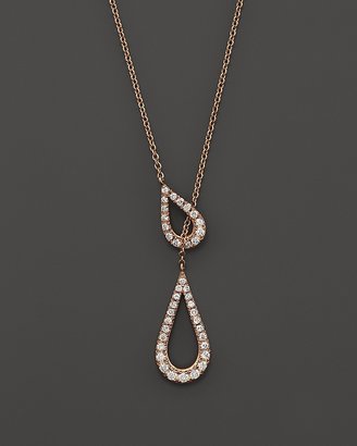 Bloomingdale's Diamond Teardrop Lariat Necklace in 14K Rose Gold, .3 ct. t.w. - 100% Exclusive