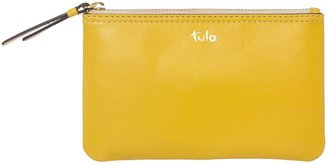Tula Smooth yellow small zip around purse