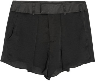 Helmut Lang Crinkled satin shorts