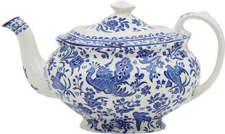 Burleigh Blue Regal Peacock Earthenware Teapot