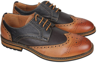 Peter Werth Leather And Suede Waxed Brogues