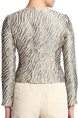 Nanette Lepore Zebra-Print Brocade Jacket