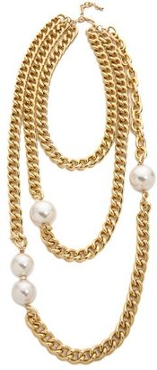 Jules Smith Designs Layered Imitation Pearl Triple Necklace