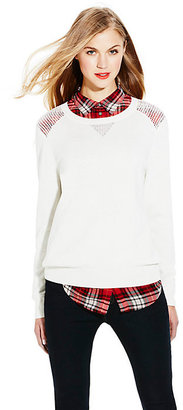 Vince Camuto Pointelle Shoulder Sweater