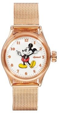 Disney Classic Mickey Mouse Fine Strap Memories Watch - Gold