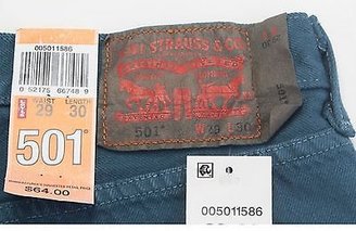 Levi's Levis Style# 501-1586 42 X 32 Blue Midnight Original Jeans Straight Pre Wash