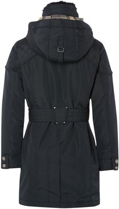 Barbour Girls outlaw parka jacket with tartan lining
