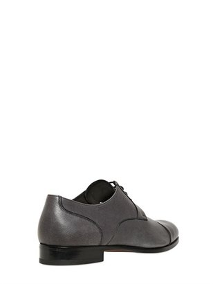 Bruno Magli Hammered Leather Derby Lace-Up Shoes