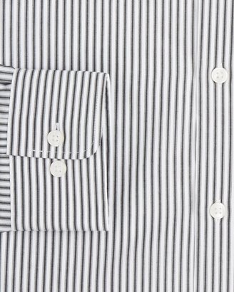 John Varvatos Contrast Collar Stripe Dress Shirt - Slim Fit