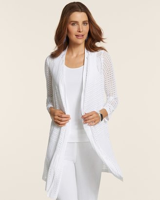 Chico's Collection Eyelet Cardigan