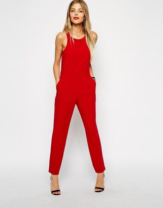 ASOS Chic Racer Jumpsuit with Sheer Back