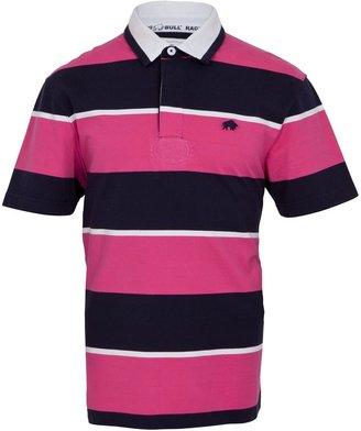 House of Fraser Men's Raging Bull Big and tall triple stripe rugby shirt