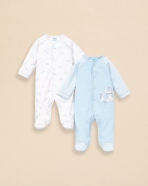 Little Me Infant Boys' Playtime Footies, 2 Pack - Sizes 0-9 Months
