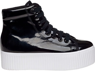 Jeffrey Campbell Hiya Platform Sneaker Black Fabric