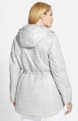 Laundry by Shelli Segal Quilted Jacket with Removable Hooded Bib (Plus Size)