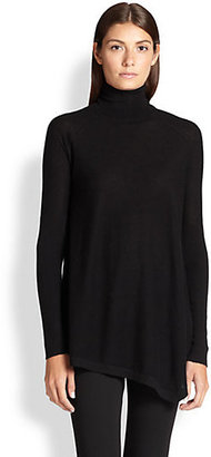 Donna Karan Asymmetrical Cashmere Turtleneck Tunic