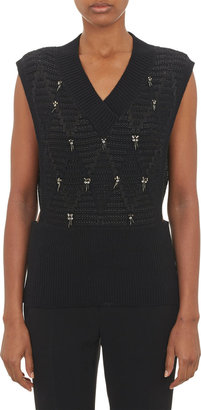 Thakoon Jewel-Embellished Knit Vest