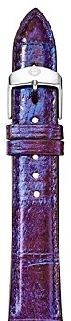 Michele Purple Snakeskin Watch Strap, 16mm