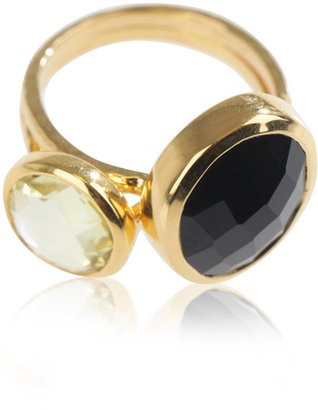 Monica Vinader 18ct gold plated set of stacking rings