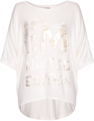 Aftershock Ohnicio White Loose Fit T-Shirt