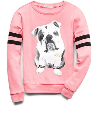 FOREVER 21 girls Girls Coolest Bulldog Sweatshirt (Kids)