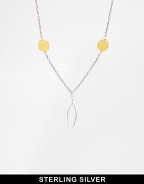 Sam Ubhi Silver Wishbone Necklace - silver