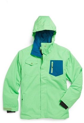 Quiksilver 'Versus 10K' Waterproof Hooded Snowboard Jacket (Big Boys)
