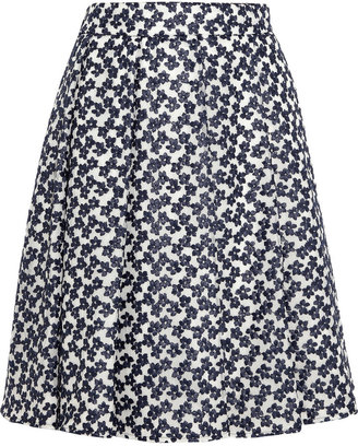 J.W.Anderson Ten floral-embroidered gauze skirt